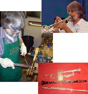 collage of repair and instrument pictures